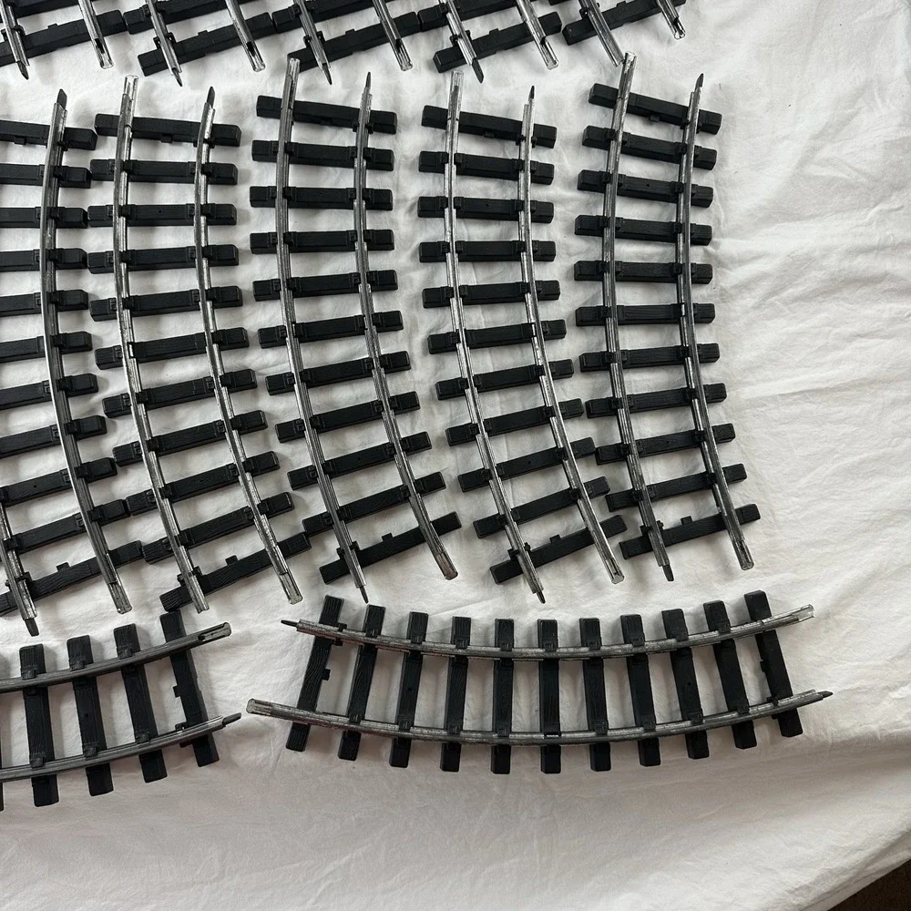 Bachmann Train Track G Gauge Straight & Curved Black Lot Of 23 Used Vintage - Picture 4 of 13